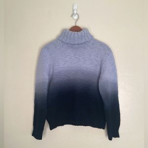 Talora Blue Ombré Knit Turtleneck Sweater Size Small